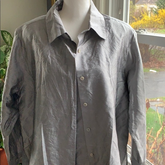 Silver Silk Lore button up blouse with tank Size 1X - Picture 3 of 7